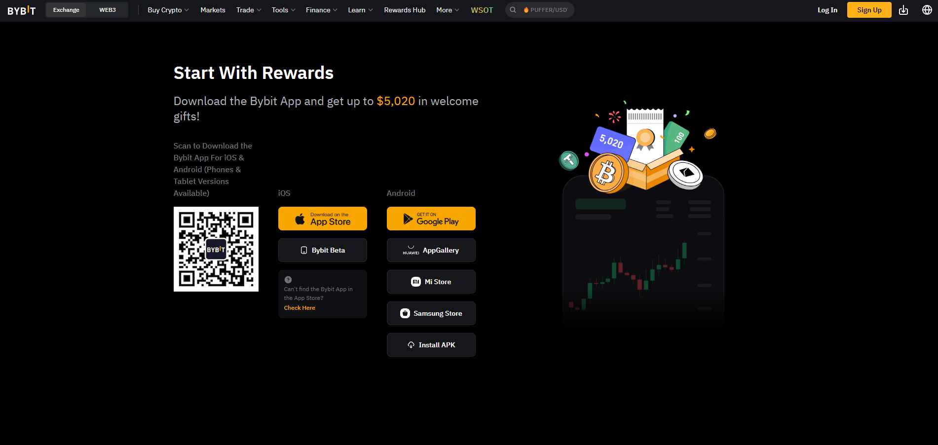 Bybit APP page