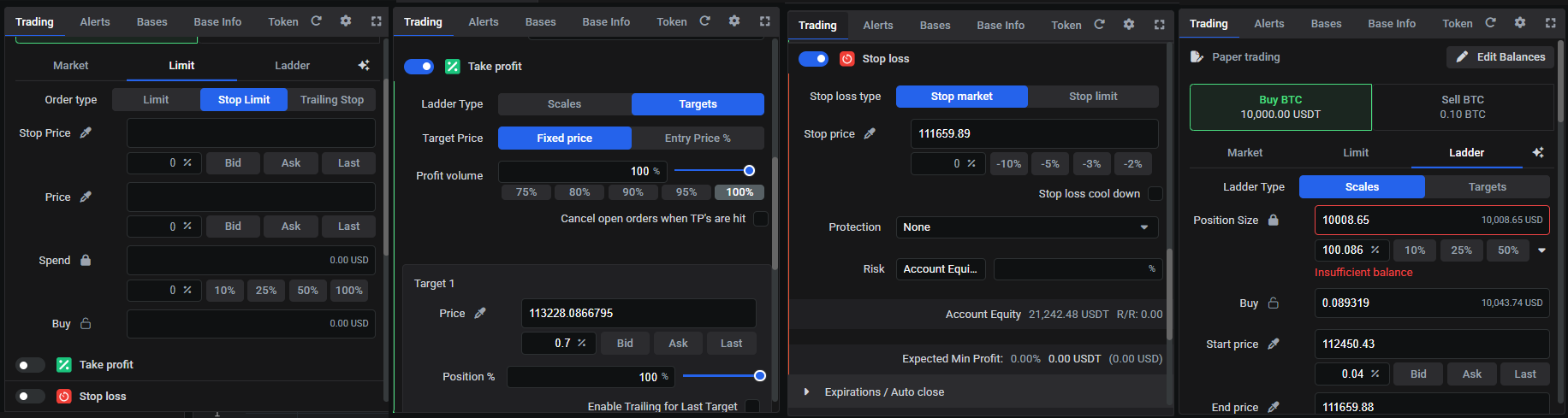 Altrady grid orders