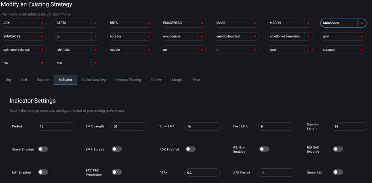 Strategies in Gunbot