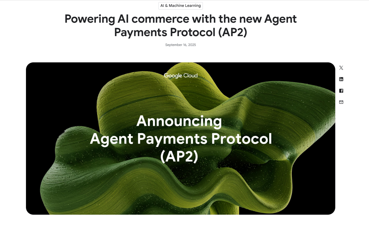 Agent Payment Protocol from Google - AP2