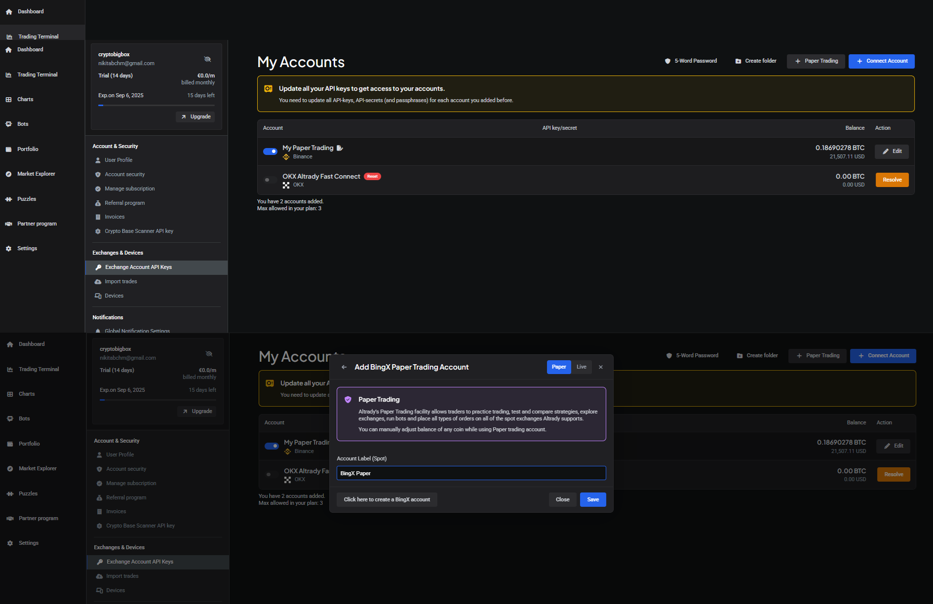Account API Keys