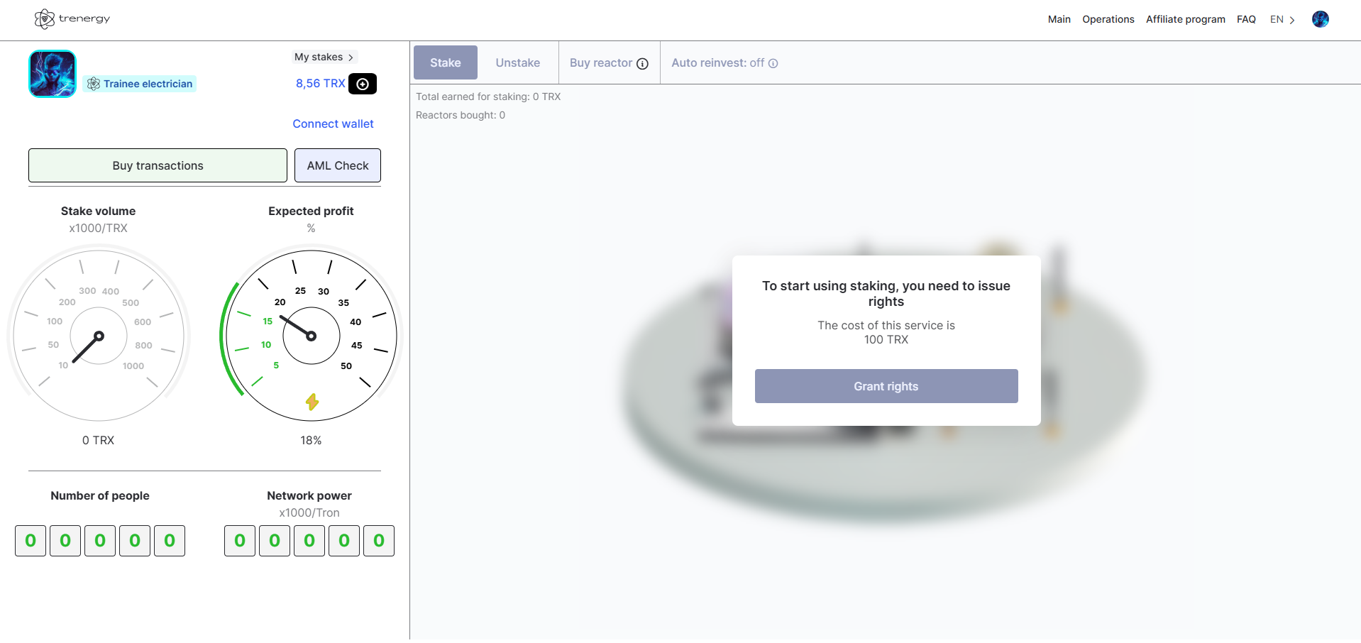 tr.energy Staking