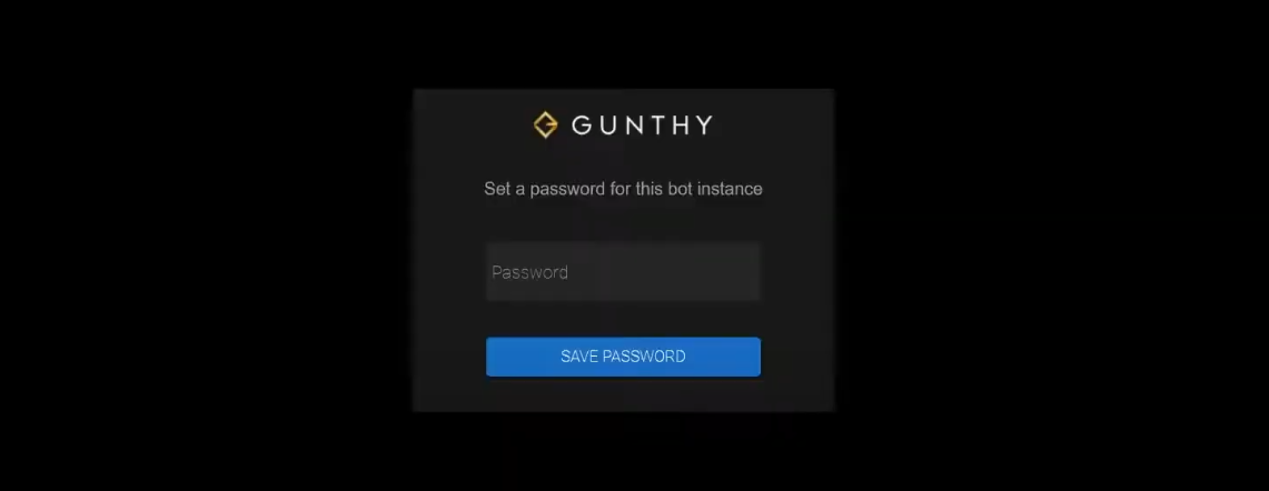Password creation Gunbot
