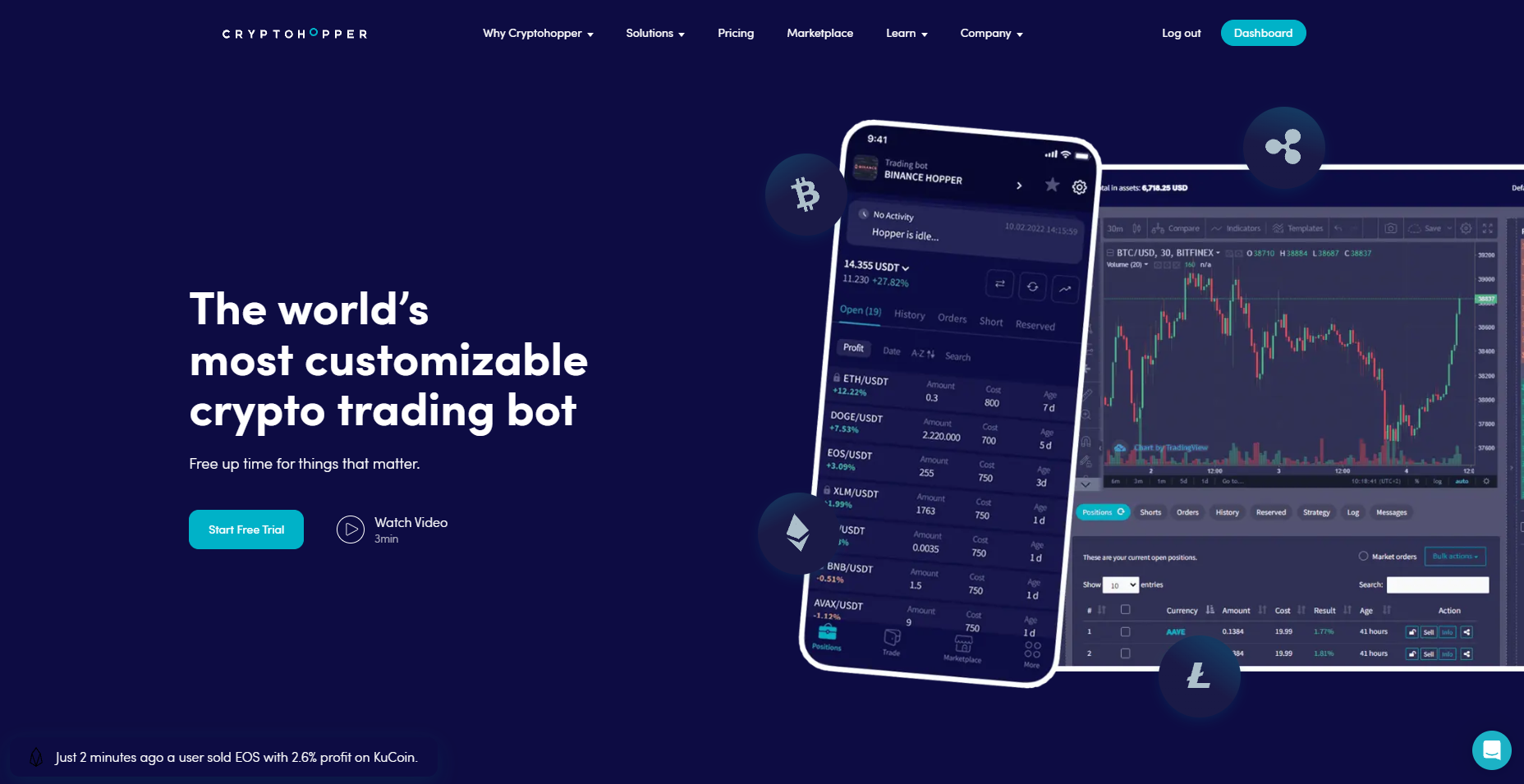 Cryptohopper главная страница