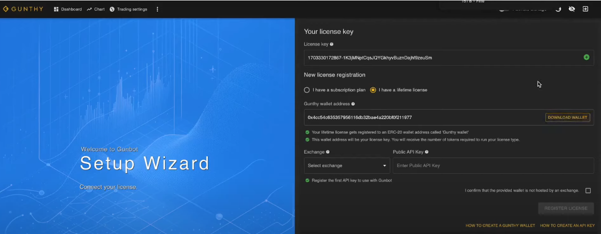 How to enter license code Gunbot
