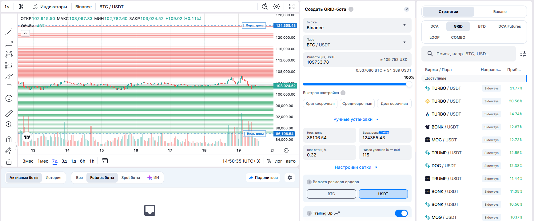 Grid бот от bitsgap