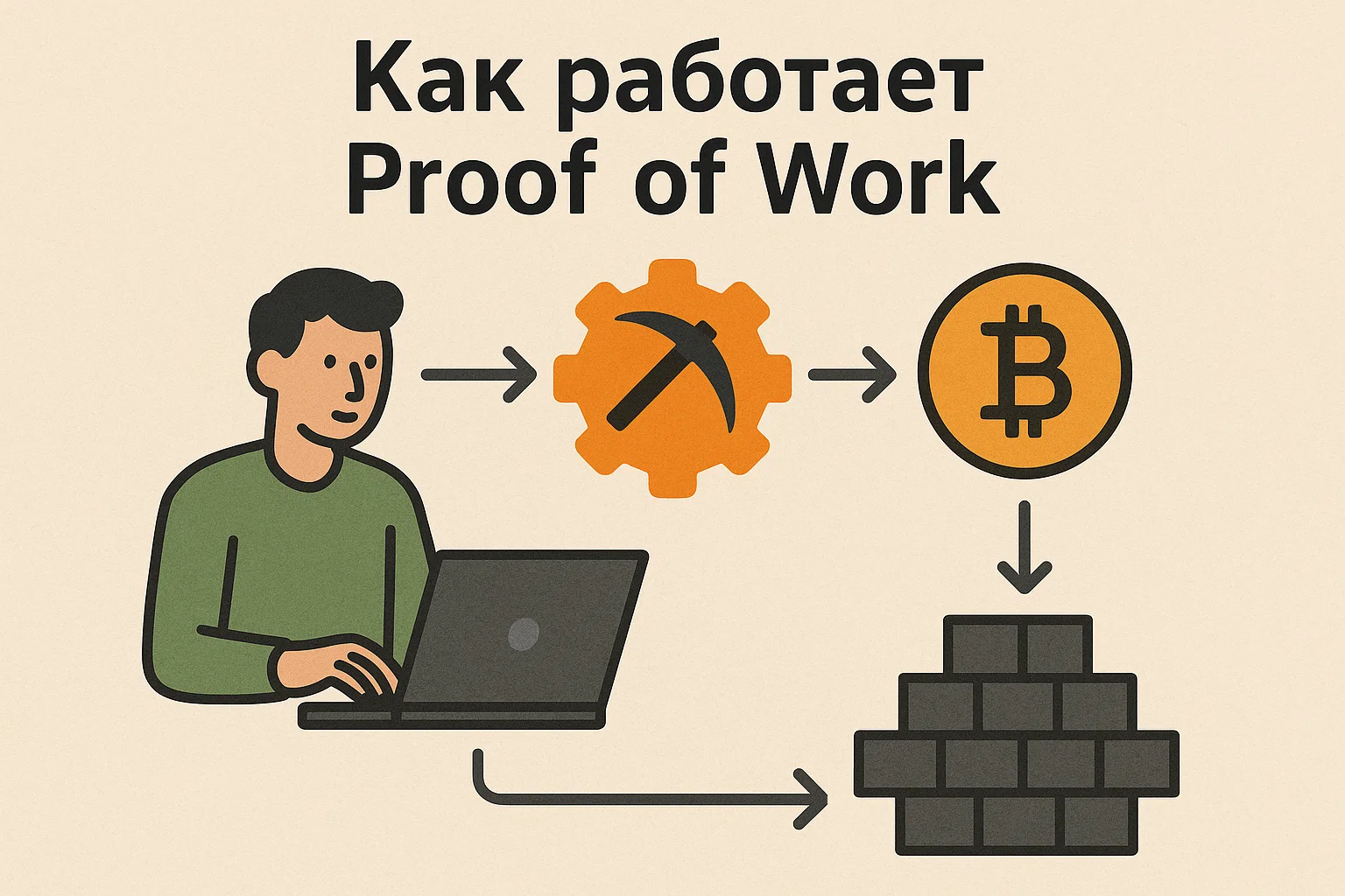Как работает PoW в криптовалюте?
